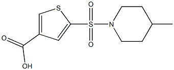 5-[(4-methylpiperidine-1-)sulfonyl]thiophene-3-carboxylic acid Struktur