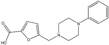 5-[(4-phenylpiperazin-1-yl)methyl]furan-2-carboxylic acid Struktur