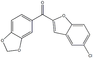 5-[(5-chloro-1-benzofuran-2-yl)carbonyl]-2H-1,3-benzodioxole Struktur