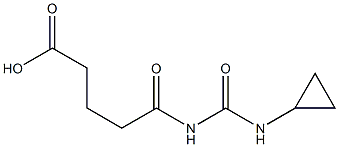 5-[(cyclopropylcarbamoyl)amino]-5-oxopentanoic acid Struktur