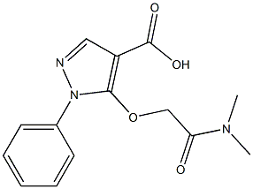 5-[(dimethylcarbamoyl)methoxy]-1-phenyl-1H-pyrazole-4-carboxylic acid Struktur