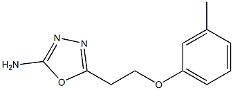 5-[2-(3-methylphenoxy)ethyl]-1,3,4-oxadiazol-2-amine Struktur