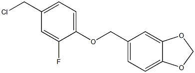 5-[4-(chloromethyl)-2-fluorophenoxymethyl]-2H-1,3-benzodioxole Struktur