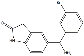 5-[amino(3-bromophenyl)methyl]-2,3-dihydro-1H-indol-2-one Struktur