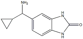 5-[amino(cyclopropyl)methyl]-2,3-dihydro-1H-1,3-benzodiazol-2-one Struktur