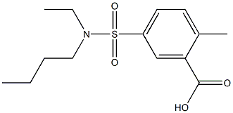 5-[butyl(ethyl)sulfamoyl]-2-methylbenzoic acid Struktur