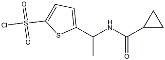 5-{1-[(cyclopropylcarbonyl)amino]ethyl}thiophene-2-sulfonyl chloride Struktur