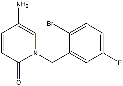 5-amino-1-[(2-bromo-5-fluorophenyl)methyl]-1,2-dihydropyridin-2-one Struktur