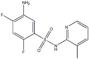 5-amino-2,4-difluoro-N-(3-methylpyridin-2-yl)benzene-1-sulfonamide Struktur