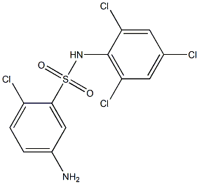 5-amino-2-chloro-N-(2,4,6-trichlorophenyl)benzene-1-sulfonamide Struktur