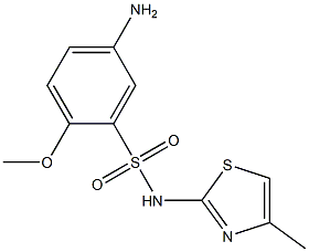 5-amino-2-methoxy-N-(4-methyl-1,3-thiazol-2-yl)benzene-1-sulfonamide Struktur