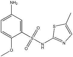 5-amino-2-methoxy-N-(5-methyl-1,3-thiazol-2-yl)benzene-1-sulfonamide Struktur