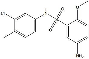 5-amino-N-(3-chloro-4-methylphenyl)-2-methoxybenzene-1-sulfonamide Struktur