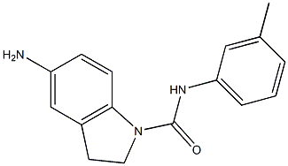 5-amino-N-(3-methylphenyl)-2,3-dihydro-1H-indole-1-carboxamide Struktur