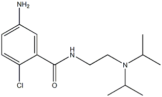 5-amino-N-{2-[bis(propan-2-yl)amino]ethyl}-2-chlorobenzamide Struktur