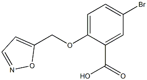 5-bromo-2-(1,2-oxazol-5-ylmethoxy)benzoic acid Struktur