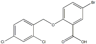 5-bromo-2-[(2,4-dichlorophenyl)methoxy]benzoic acid Struktur