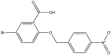 5-bromo-2-[(4-nitrophenyl)methoxy]benzoic acid Struktur