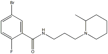 5-bromo-2-fluoro-N-[3-(2-methylpiperidin-1-yl)propyl]benzamide Struktur