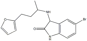 5-bromo-3-{[4-(furan-2-yl)butan-2-yl]amino}-2,3-dihydro-1H-indol-2-one Struktur