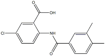 5-chloro-2-[(3,4-dimethylbenzene)amido]benzoic acid Struktur