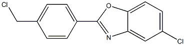 5-chloro-2-[4-(chloromethyl)phenyl]-1,3-benzoxazole Struktur