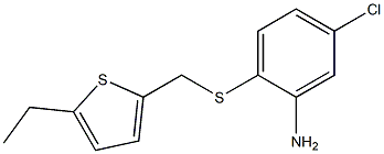 5-chloro-2-{[(5-ethylthiophen-2-yl)methyl]sulfanyl}aniline Struktur