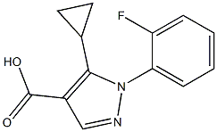 5-cyclopropyl-1-(2-fluorophenyl)-1H-pyrazole-4-carboxylic acid Struktur