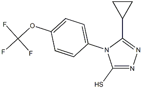 5-cyclopropyl-4-[4-(trifluoromethoxy)phenyl]-4H-1,2,4-triazole-3-thiol Struktur