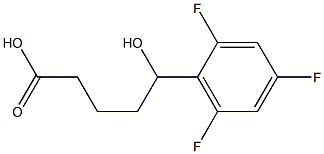 5-hydroxy-5-(2,4,6-trifluorophenyl)pentanoic acid Struktur