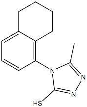 5-methyl-4-(5,6,7,8-tetrahydronaphthalen-1-yl)-4H-1,2,4-triazole-3-thiol Struktur