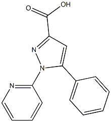 5-phenyl-1-(pyridin-2-yl)-1H-pyrazole-3-carboxylic acid Struktur