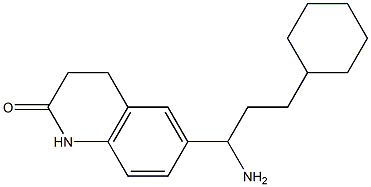 6-(1-amino-3-cyclohexylpropyl)-1,2,3,4-tetrahydroquinolin-2-one Struktur