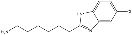 6-(5-chloro-1H-1,3-benzodiazol-2-yl)hexan-1-amine Struktur