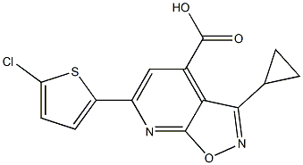 6-(5-chlorothiophen-2-yl)-3-cyclopropylpyrido[3,2-d][1,2]oxazole-4-carboxylic acid Struktur