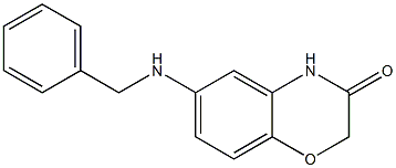 6-(benzylamino)-3,4-dihydro-2H-1,4-benzoxazin-3-one Struktur