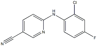 6-[(2-chloro-4-fluorophenyl)amino]pyridine-3-carbonitrile Struktur