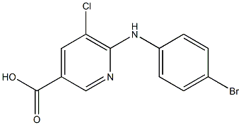 6-[(4-bromophenyl)amino]-5-chloropyridine-3-carboxylic acid Struktur