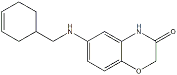 6-[(cyclohex-3-en-1-ylmethyl)amino]-3,4-dihydro-2H-1,4-benzoxazin-3-one Struktur