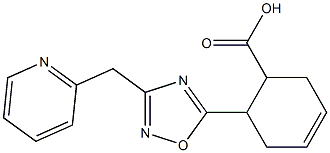 6-[3-(pyridin-2-ylmethyl)-1,2,4-oxadiazol-5-yl]cyclohex-3-ene-1-carboxylic acid Struktur