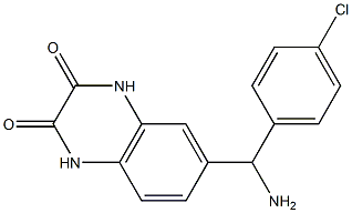 6-[amino(4-chlorophenyl)methyl]-1,2,3,4-tetrahydroquinoxaline-2,3-dione Struktur