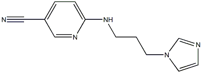 6-{[3-(1H-imidazol-1-yl)propyl]amino}pyridine-3-carbonitrile Struktur