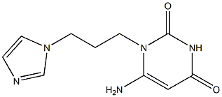 6-amino-1-[3-(1H-imidazol-1-yl)propyl]-1,2,3,4-tetrahydropyrimidine-2,4-dione Struktur