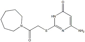 6-amino-2-{[2-(azepan-1-yl)-2-oxoethyl]sulfanyl}-3,4-dihydropyrimidin-4-one Struktur