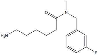 6-amino-N-[(3-fluorophenyl)methyl]-N-methylhexanamide Struktur