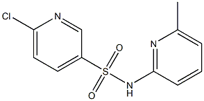 6-chloro-N-(6-methylpyridin-2-yl)pyridine-3-sulfonamide Struktur