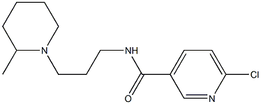 6-chloro-N-[3-(2-methylpiperidin-1-yl)propyl]pyridine-3-carboxamide Struktur