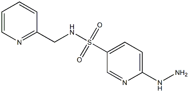 6-hydrazinyl-N-(pyridin-2-ylmethyl)pyridine-3-sulfonamide Struktur