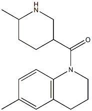 6-methyl-1-[(6-methylpiperidin-3-yl)carbonyl]-1,2,3,4-tetrahydroquinoline Struktur