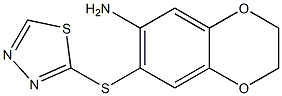 7-(1,3,4-thiadiazol-2-ylsulfanyl)-2,3-dihydro-1,4-benzodioxin-6-amine Struktur